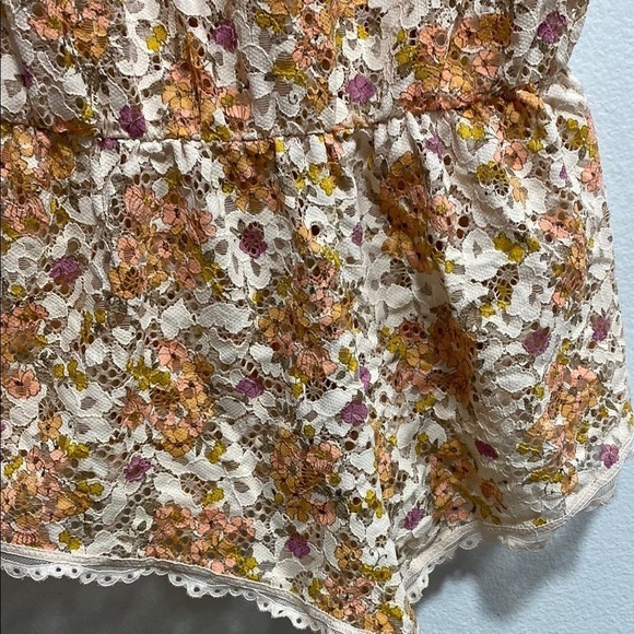 Victoria's Secret Floral Lace Teddy Romper XS Cream Retro Sleepwear‎ Lingerie - Picture 6 of 11